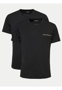 Emporio Armani Underwear Komplet 2 t-shirtów 111849 4F717 23820 Czarny Slim Fit. Kolor: czarny. Materiał: bawełna