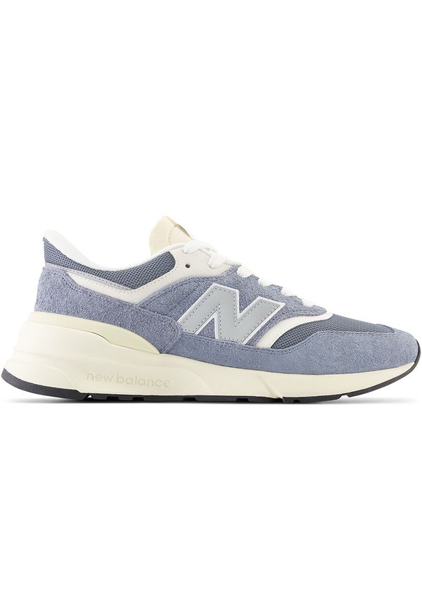 Buty męskie New Balance U997RCD – niebieskie. Okazja: na co dzień. Kolor: niebieski. Materiał: skóra, guma, syntetyk, materiał. Szerokość cholewki: normalna