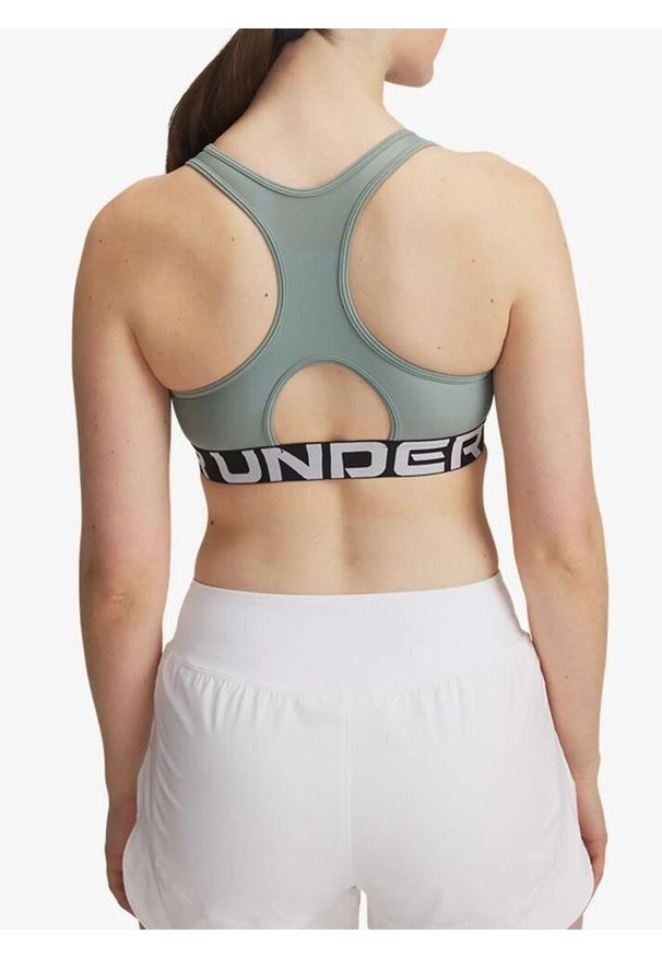 Stanik sportowy Under Armour HeatGear Authentics Mid Branded Bra. Kolor: zielony