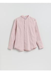 Reserved - Bawełniana koszula slim fit - brudny róż. Kolor: różowy. Materiał: bawełna #1