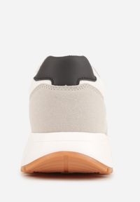 Born2be - Białe Buty Sportowe Sneakersy na Grubej Podeszwie Nerola. Okazja: na spacer, na co dzień. Kolor: biały. Materiał: jeans. Sport: turystyka piesza #5