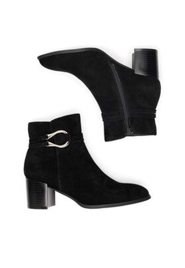 Lasocki Botki WYL3957-9Z Czarny. Kolor: czarny. Materiał: zamsz, skóra