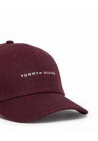 TOMMY HILFIGER - Tommy Hilfiger Czapka z daszkiem Th Foundation Hct 6 Panel Cap AM0AM14045 Bordowy. Kolor: czerwony. Materiał: bawełna #3
