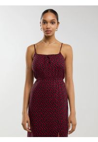 Big-Star - Sukienka damska midi z wiskozy na ramiączkach w serduszka czarna Frema 906. Kolor: czarny. Materiał: wiskoza. Długość rękawa: na ramiączkach. Wzór: aplikacja. Sezon: lato. Styl: elegancki. Długość: midi #5