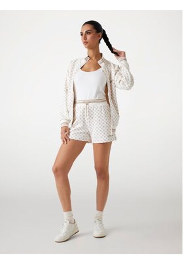 Guess Bluza V5YQ03 KB212 Écru Regular Fit. Materiał: syntetyk