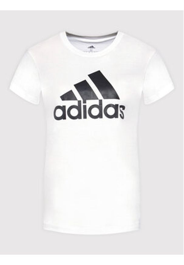 Adidas - adidas T-Shirt Essentials Logo GL0649 Biały Regular Fit. Kolor: biały. Materiał: bawełna