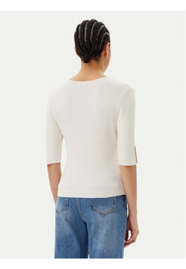 Morgan Sweter 251-MCHAMPI Beżowy Slim Fit. Kolor: beżowy. Materiał: wiskoza