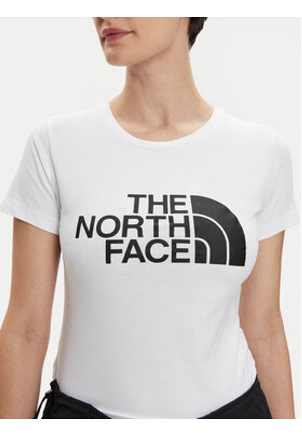 The North Face T-Shirt Easy NF0A87N6 Biały Regular Fit. Kolor: biały. Materiał: bawełna