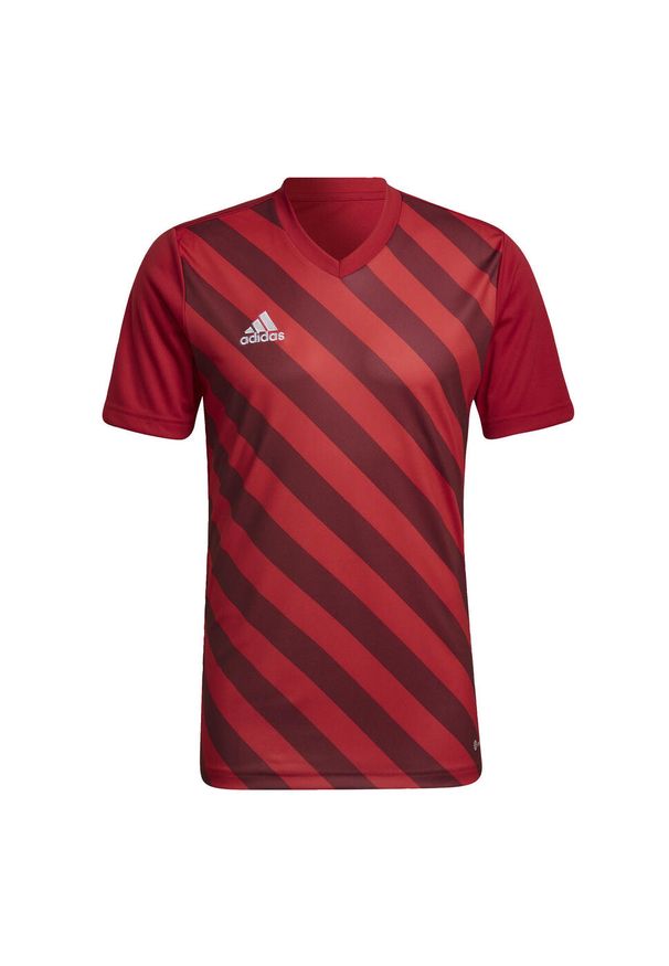 Adidas - Jersey adidas Entrada 22 Graphic. Kolor: czerwony. Materiał: jersey. Sezon: lato. Sport: piłka nożna