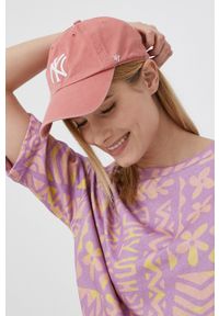 Quiksilver t-shirt bawełniany kolor fioletowy. Kolor: fioletowy. Materiał: bawełna