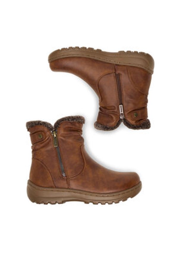 Go Soft Botki CEO-25106-01 Brązowy. Kolor: brązowy. Materiał: materiał, syntetyk