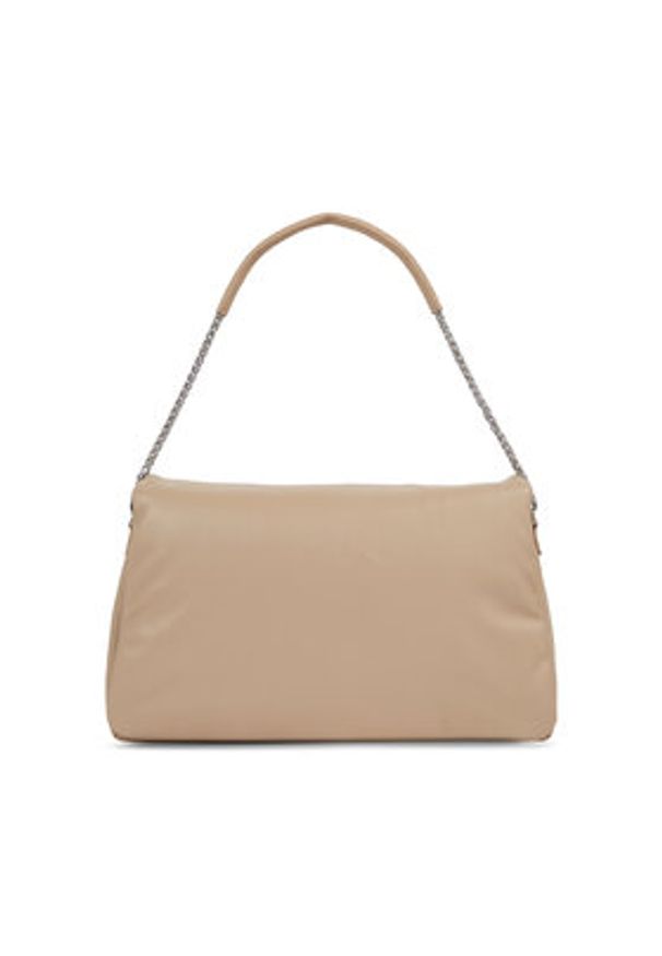 Calvin Klein Torebka Puffed Shoulder Bag K60K611539 Beżowy. Kolor: beżowy. Materiał: skórzane