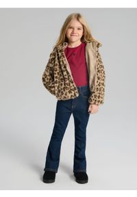 Sinsay - Prążkowana koszulka z falbankami - czerwony. Typ kołnierza: kołnierz z falbankami. Kolor: czerwony. Materiał: prążkowany #1