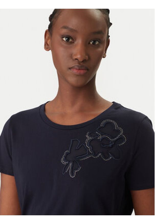 Liu Jo Sport T-Shirt TA6155 JS923 Granatowy Regular Fit. Kolor: niebieski. Materiał: bawełna. Styl: sportowy
