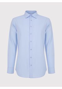 Pako Lorente - PAKO LORENTE – Niebieska bawełniana koszula męska. Kolor: niebieski, biały. Materiał: bawełna. Długość rękawa: długi rękaw. Długość: długie. Styl: elegancki #10