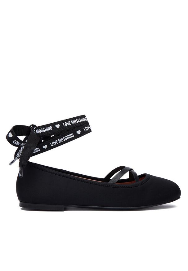 Love Moschino - Baleriny LOVE MOSCHINO. Kolor: czarny