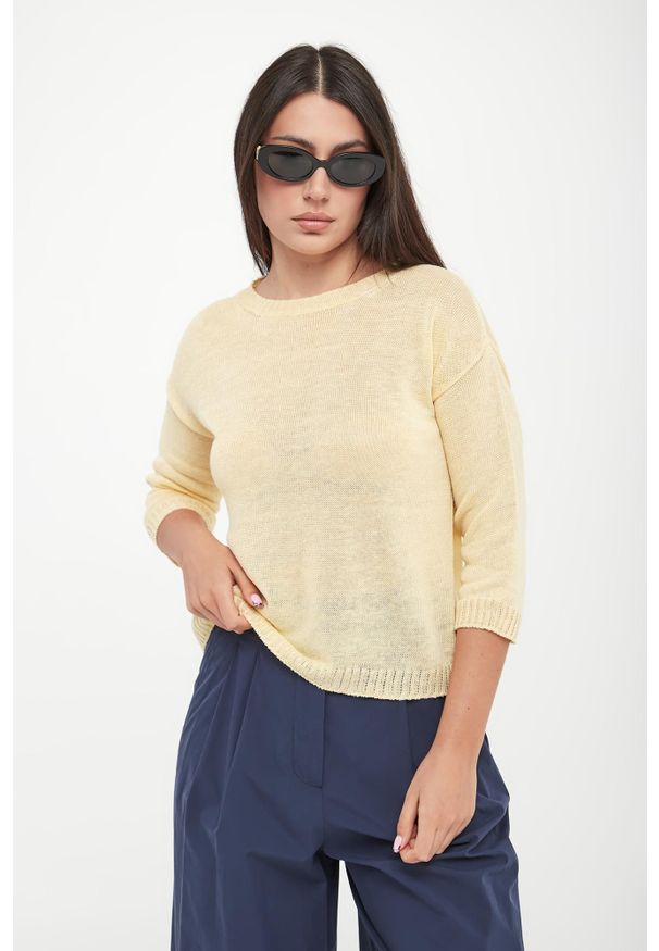 Weekend Max Mara - Sweter damski lniany Cannone WEEKEND MAX MARA. Materiał: len