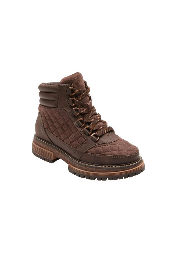 Buty zimowe damskie Roxy Qwinn trapery. Kolor: brązowy. Sezon: zima