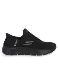 skechers - Buty do chodzenia damskie Skechers 124836BBK. Kolor: czarny. Materiał: materiał, syntetyk. Szerokość cholewki: normalna. Sport: turystyka piesza