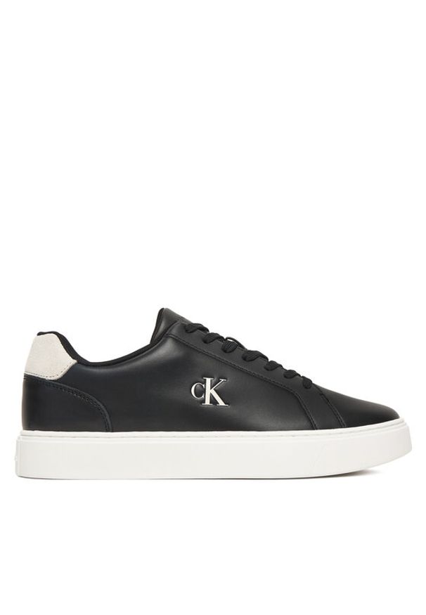 Calvin Klein Sneakersy Classic Cupsole Laceup Lth YM0YM01435 Czarny. Kolor: czarny. Materiał: skóra