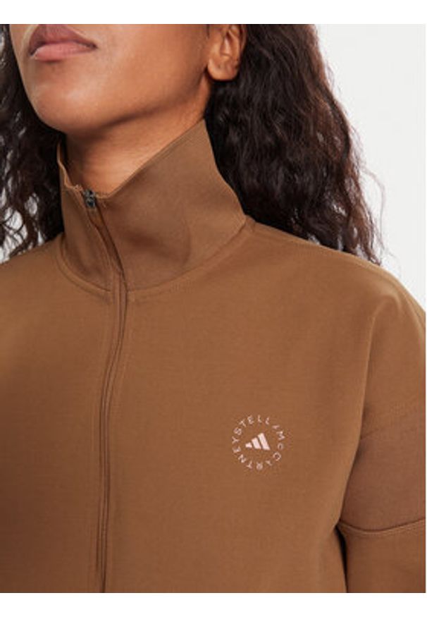 Adidas by Stella McCartney - adidas by Stella McCartney Bluza Knitted Track Top JX6782 Brązowy Regular Fit. Kolor: brązowy. Materiał: syntetyk