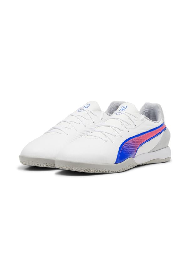 Puma - Buty piłkarskie KING MATCH IT PUMA White Bluemazing Flat Light Gray Blue. Kolor: wielokolorowy, niebieski, szary, biały. Sport: piłka nożna