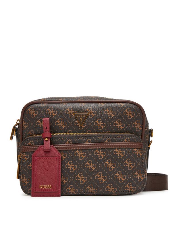 Guess Saszetka HMMILO P5422 Brązowy. Kolor: brązowy. Materiał: skóra