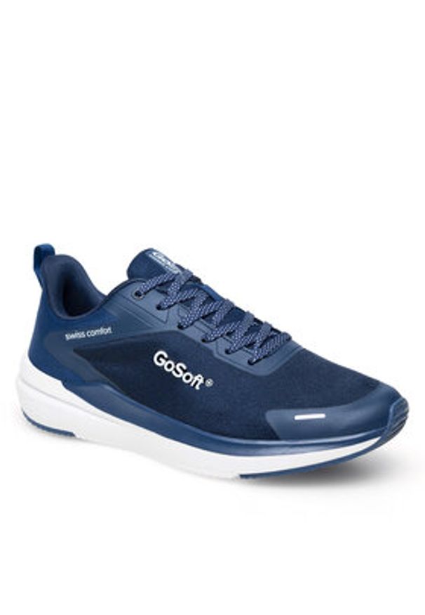 Go Soft Sneakersy MP-123 Granatowy. Kolor: niebieski. Materiał: materiał