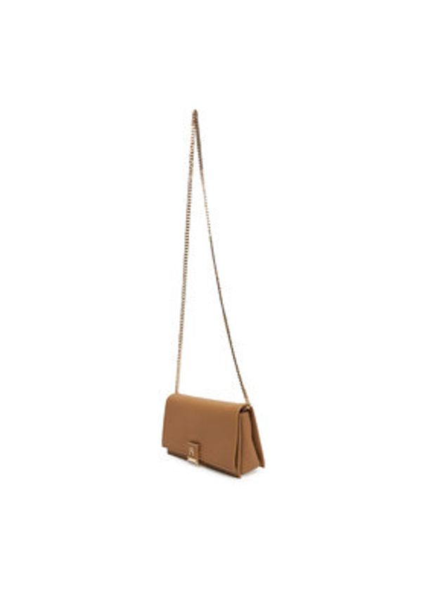 TOMMY HILFIGER - Tommy Hilfiger Torebka Th Her Flap W/Chain AW0AW17403 Beżowy. Kolor: beżowy. Materiał: skórzane