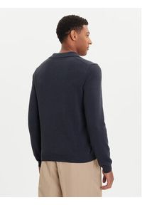 Marc O'Polo Sweter 529 5144 60150 Granatowy Regular Fit. Typ kołnierza: polo. Kolor: niebieski. Materiał: bawełna