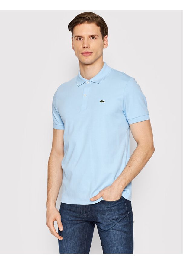 Lacoste Polo DH2050 Niebieski Regular Fit. Typ kołnierza: polo. Kolor: niebieski. Materiał: bawełna