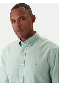 TOMMY HILFIGER - Tommy Hilfiger Koszula Solid Heritage MW0MW35774 Zielony Regular Fit. Kolor: zielony. Materiał: bawełna #2