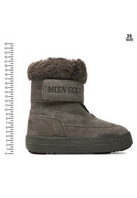 Moon Boot Śniegowce Junior Park Dtrap Boot Suede 80D3440040 Szary. Kolor: szary. Materiał: skóra, zamsz