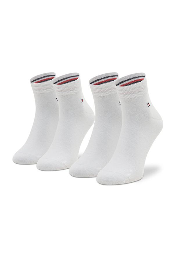 TOMMY HILFIGER - Tommy Hilfiger Zestaw 2 par niskich skarpet unisex 342025001 Biały. Kolor: biały. Materiał: bawełna