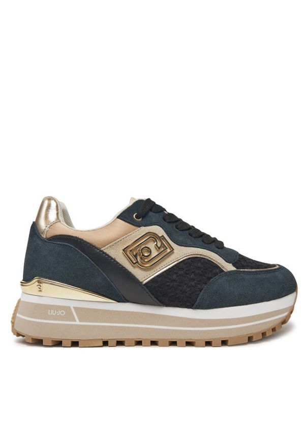 Liu Jo Sneakersy Maxi Wonder 73 BA5015 PX542 Czarny. Kolor: czarny. Materiał: skóra, zamsz