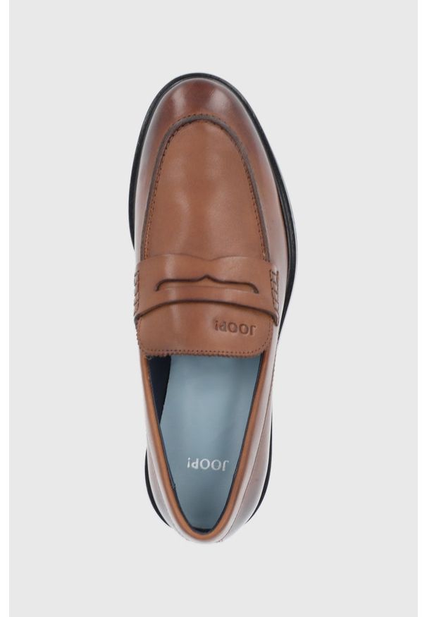 JOOP! - Joop! Mokasyny skórzane męskie kolor brązowy. Nosek buta: okrągły. Kolor: brązowy. Materiał: skóra