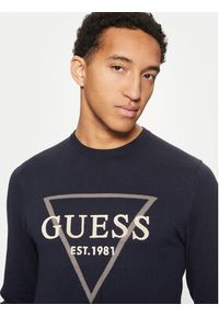 Guess Sweter M5RR02 Z3KI1 Granatowy Regular Fit. Kolor: niebieski. Materiał: bawełna #4