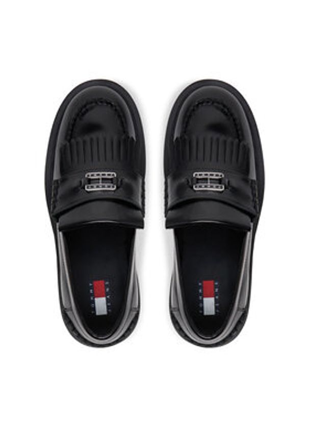 Tommy Jeans Loafersy Tjw Fringes Loafer EN0EN02790 Czarny. Kolor: czarny. Materiał: skóra