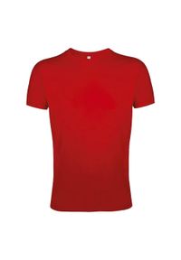 SOL'S - Koszulka Regent Slim Unisex Dla Dorosłych. Kolor: czerwony