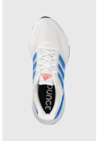 Adidas - adidas buty do biegania EQ21 Run kolor biały. Zapięcie: sznurówki. Kolor: biały. Materiał: materiał, poliester, guma. Szerokość cholewki: normalna. Sport: bieganie