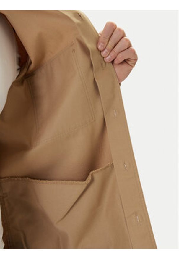 Hugo - HUGO Koszula Epoldo 50545383 Beżowy Oversize. Kolor: beżowy. Materiał: bawełna