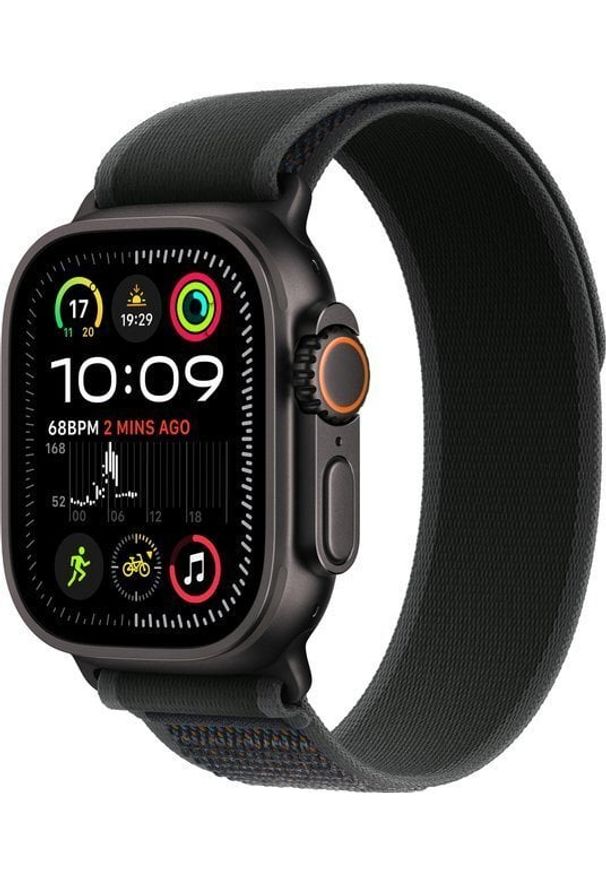 APPLE - Smartwatch Apple Watch Ultra 2 GPS + Cellular 49mm Black Titanium Case Trail Loop M/L Czarny (MX4V3RB/A). Rodzaj zegarka: smartwatch. Kolor: czarny