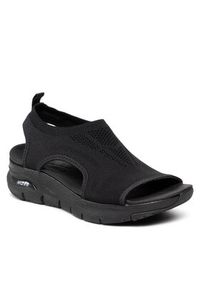 skechers - Skechers Sandały City Catch 119236/BBK Czarny. Kolor: czarny. Materiał: materiał #3