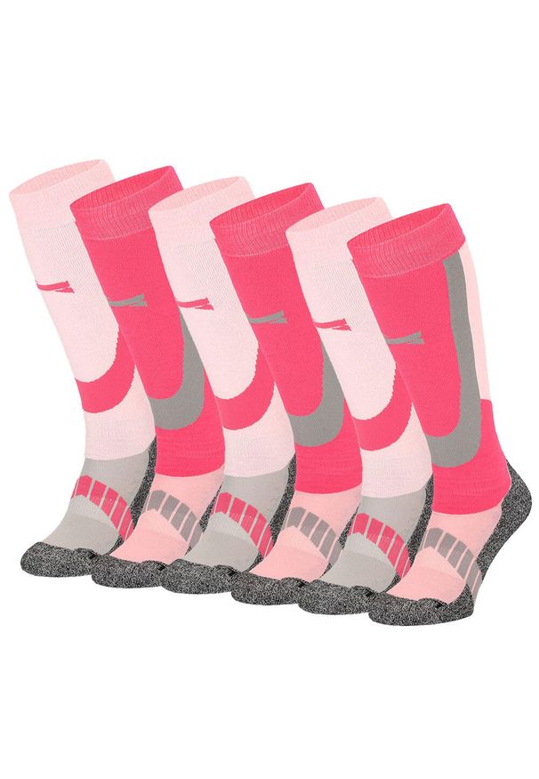 XTREME SOCKSWEAR - Skarpety narciarskie Xtreme, 6 par, Multi Różowy. Kolor: różowy. Sport: narciarstwo