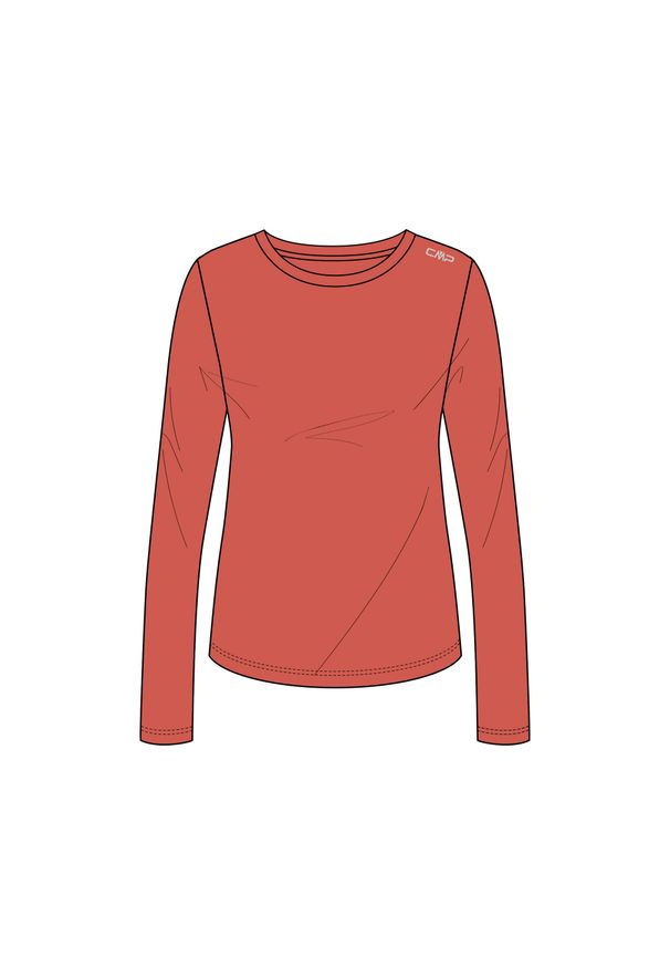 Koszulka damska turystyczna CMP 34N0886. Kolor: biały, żółty, wielokolorowy, pomarańczowy. Sport: turystyka piesza