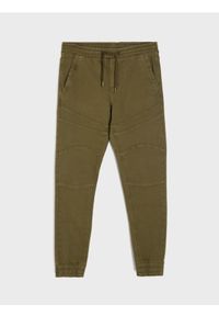 Sinsay - Spodnie jogger - khaki. Kolor: brązowy
