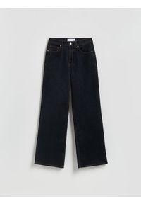 Reserved - Jeansy wide leg - czarny. Kolor: czarny #1