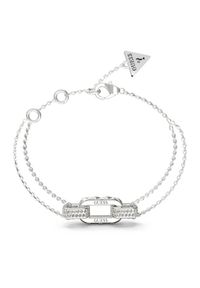 Guess Bransoletka JUBB04 581JW Srebrny. Materiał: metalowe. Kolor: srebrny