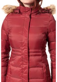 Wrangler - DAMSKA KURTKA ZIMOWA WRANGLER LONG PUFFER SYRAH RED W4105V5S6. Materiał: futro, puch. Sezon: zima #8