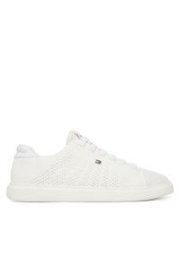 TOMMY HILFIGER - Tommy Hilfiger Sneakersy Th Icon Light Knit Sneaker FW0FW09401 Biały. Kolor: biały. Materiał: materiał #1